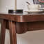 Bureau d'ordinateur 100% bois d'hévéa massif, bureau d'écriture rétro en noyer avec tiroir, structure en A robuste, 39,37 po x 21,62 po, table d'étude de bureau à domicile très épaisse de 1,38 po