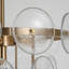 Lustre 4 lumières 18 po avec abat-jour en verre martelé transparent, finition laiton antique Aaron-876289217-885352157