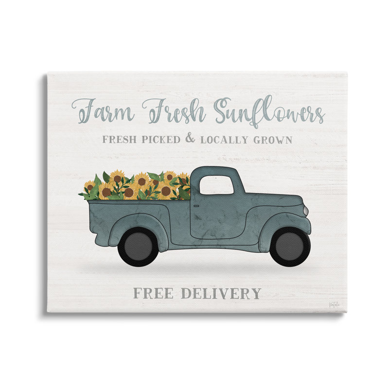 «Farm Fresh Sunflowers» par Natalie Carpentieri - impression sur toile, Toile tendue, H 16 po x l 20 po x P 1,5 po