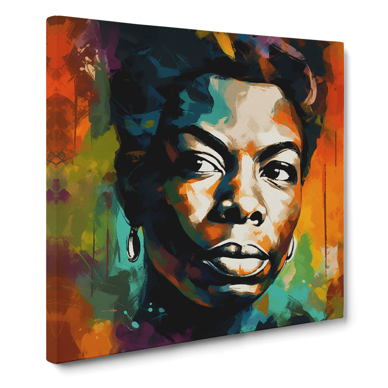 Nina Simone Abstract - Wrapped Canvas, 50cm H x 50cm W x 3cm D