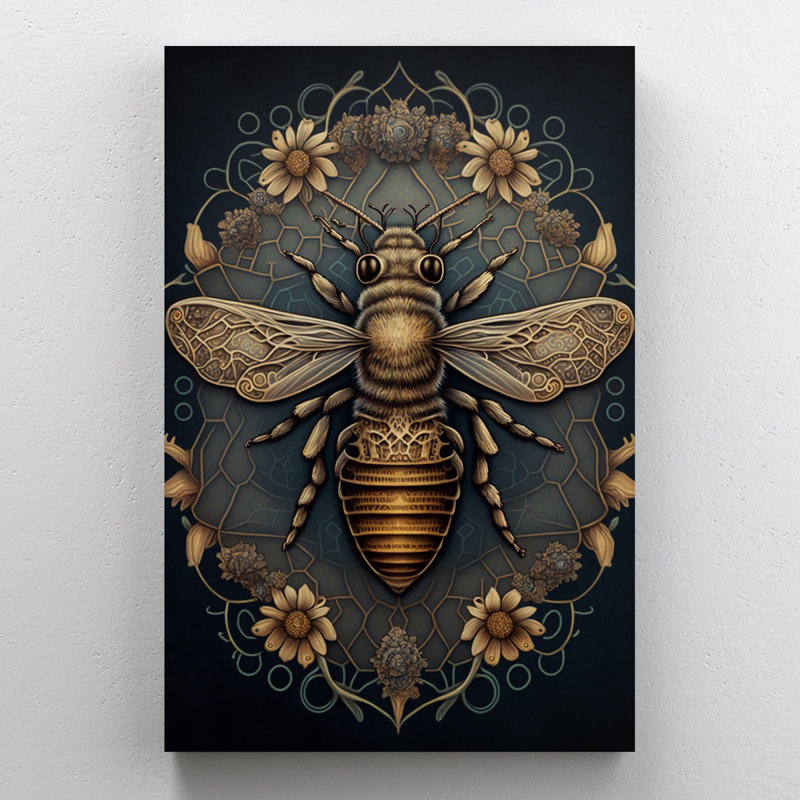 «Daisies And Bee», impression sur toile tendue, H 36 po x L 24 po x l 1,25 po