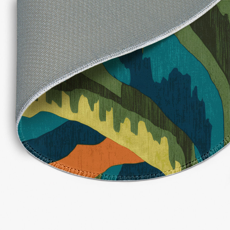 Highland Glow Indoor And Outdoor Area Rug, Round 5'