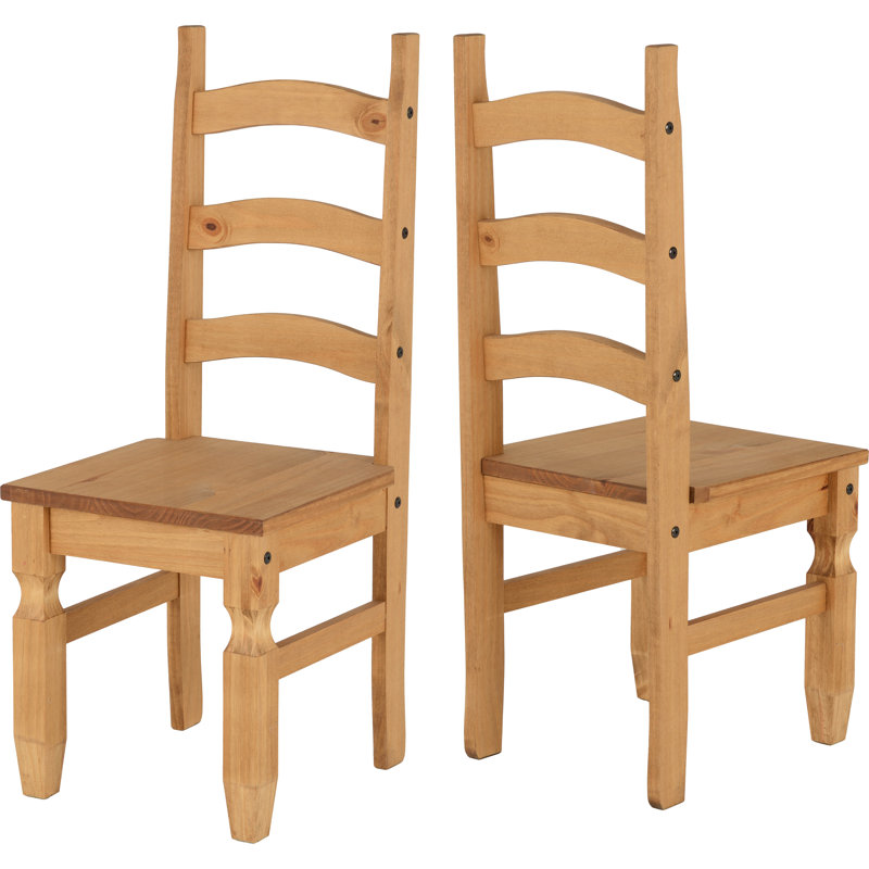 Cowley Solid Wood Dining Chair, Distressed Waxed Pine