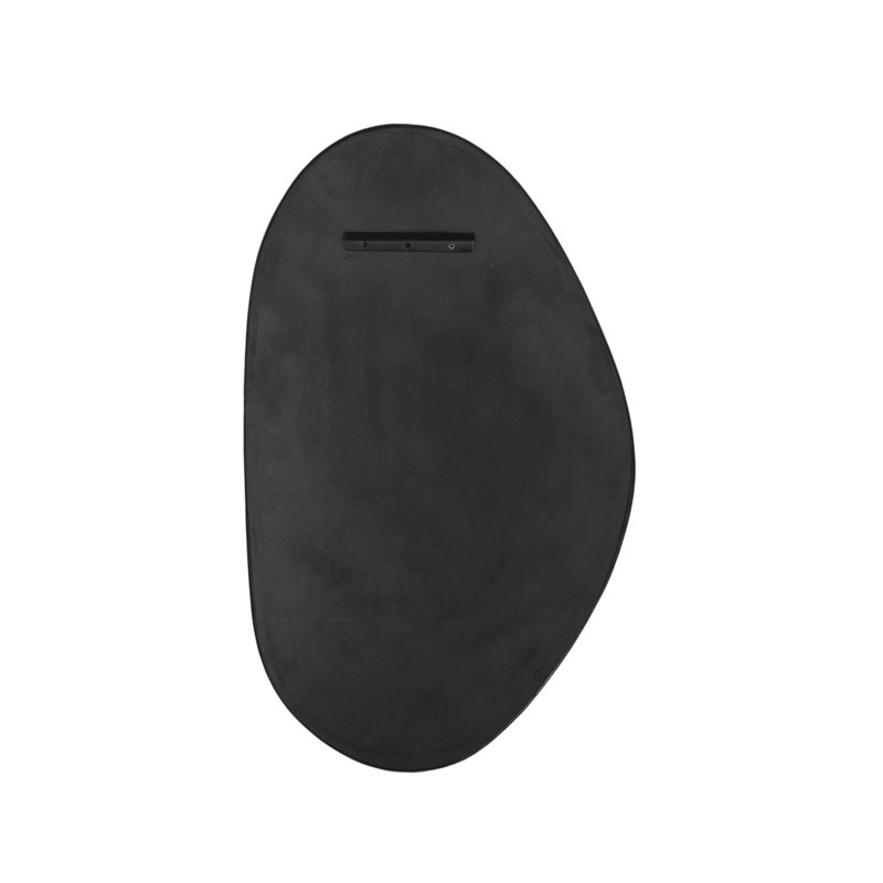 Brinley Flat Metal Wall Mirror, Matte Black