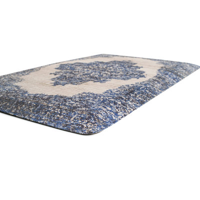 Distressed Medallion Cushioned Anti Fatigue Standing Kitchen Mat