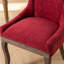 2 chaises de salle à manger, revêtement en tissu épaissi, structure en bois massif, bordure bronze, bourgogne, dossier haut, coussin de siège en mousse, côté américain ultra style 2, pieds épais, rouge vin,-314428529