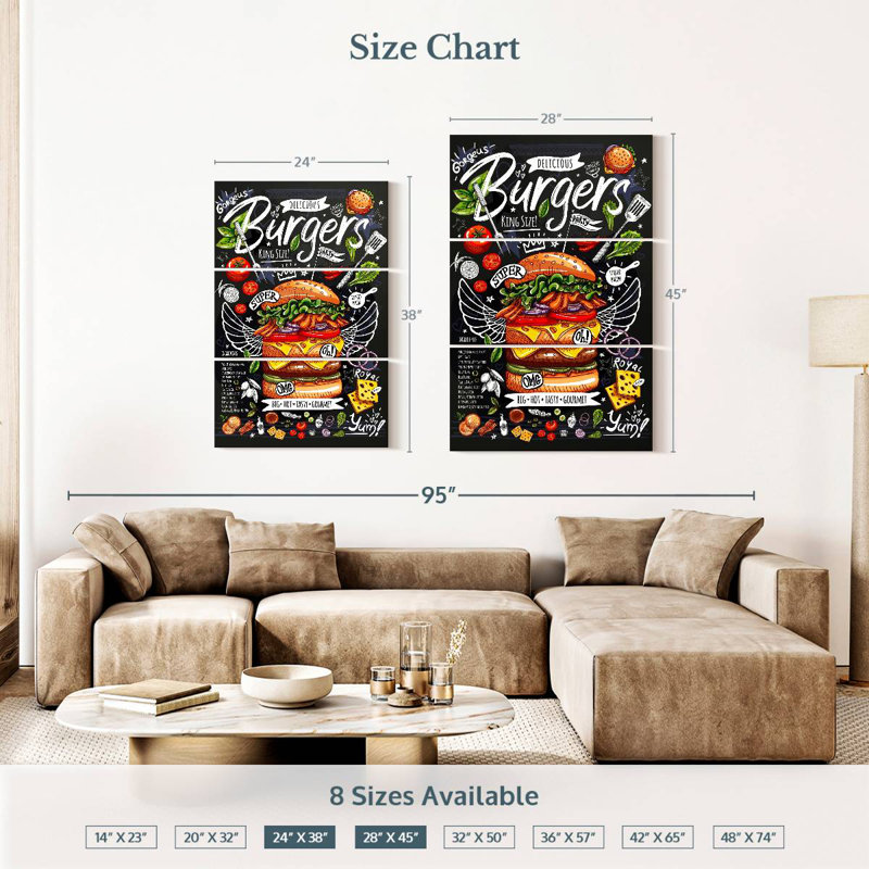 Yarlin King Size Burger, 38" H x 24" W