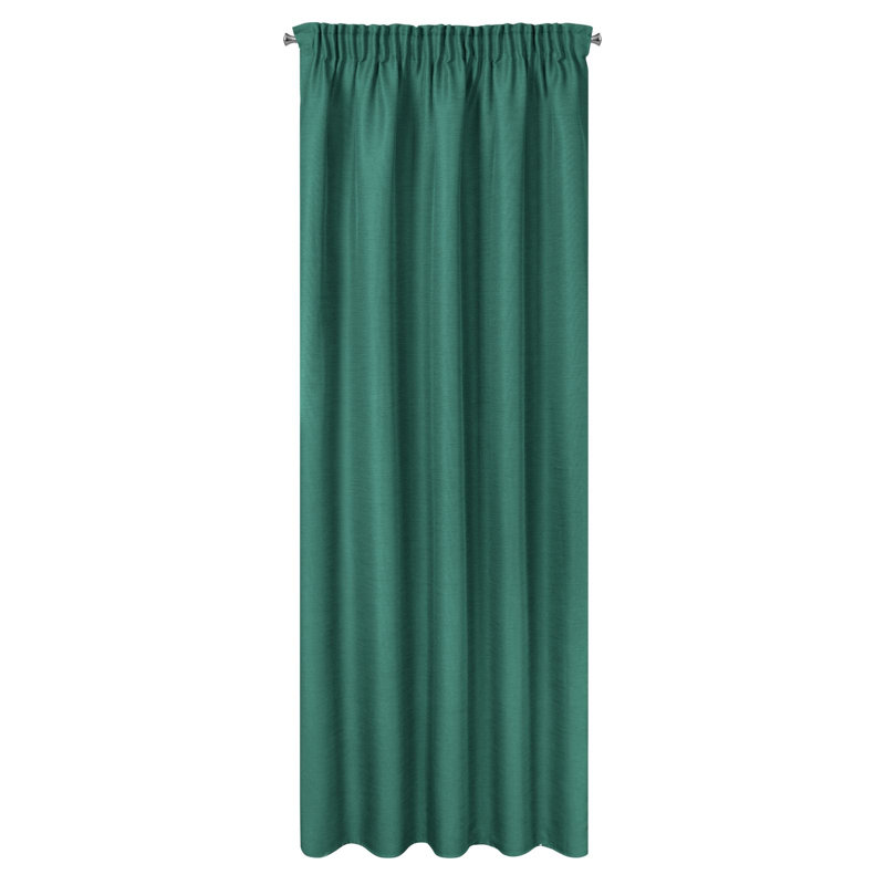 Helprin Semi Sheer Curtains Single Panel, Green