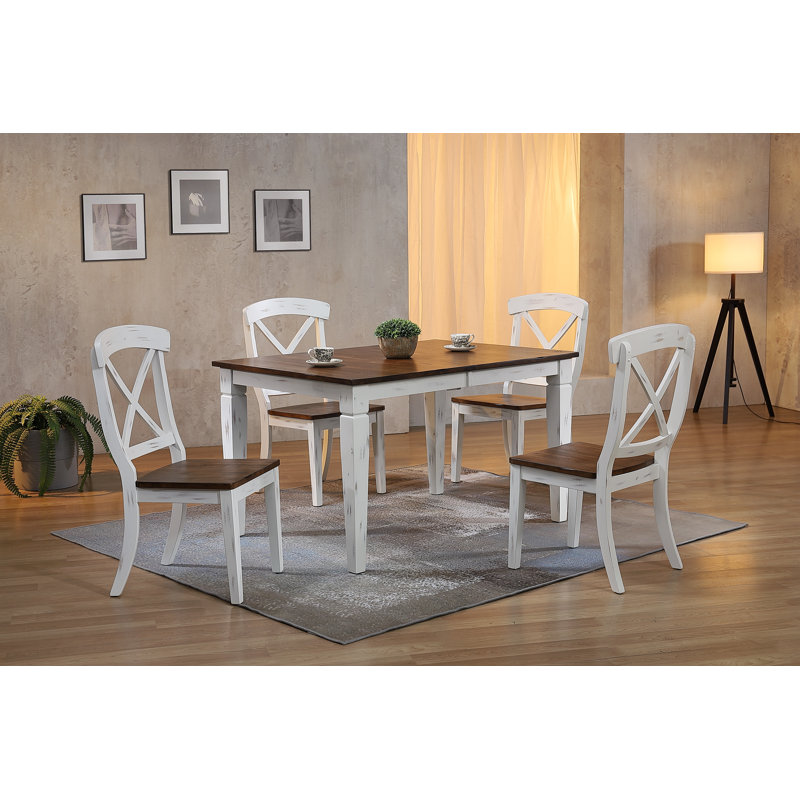 Chezney 4 - Person Solid Wood Solid Wood Top Four Leg Dining Set