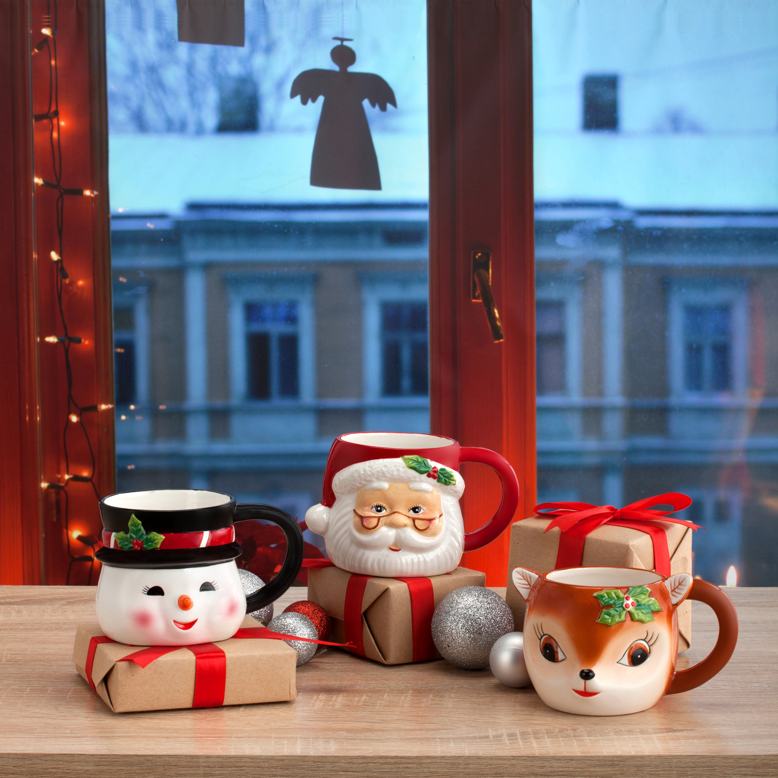 16oz Nostalgic Ceramic Santa Mug
