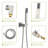 Dual Shower Head - 16 Inch Ceiling Mount Square Shower System With Rough-In Valve-114230570