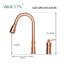 Copper Single-Handle Kitchen Sink Faucet with Pull Down Sprayer, One-Handle High Arc Pull Down Kitchen Faucet with In-Deck Handle.-89084016