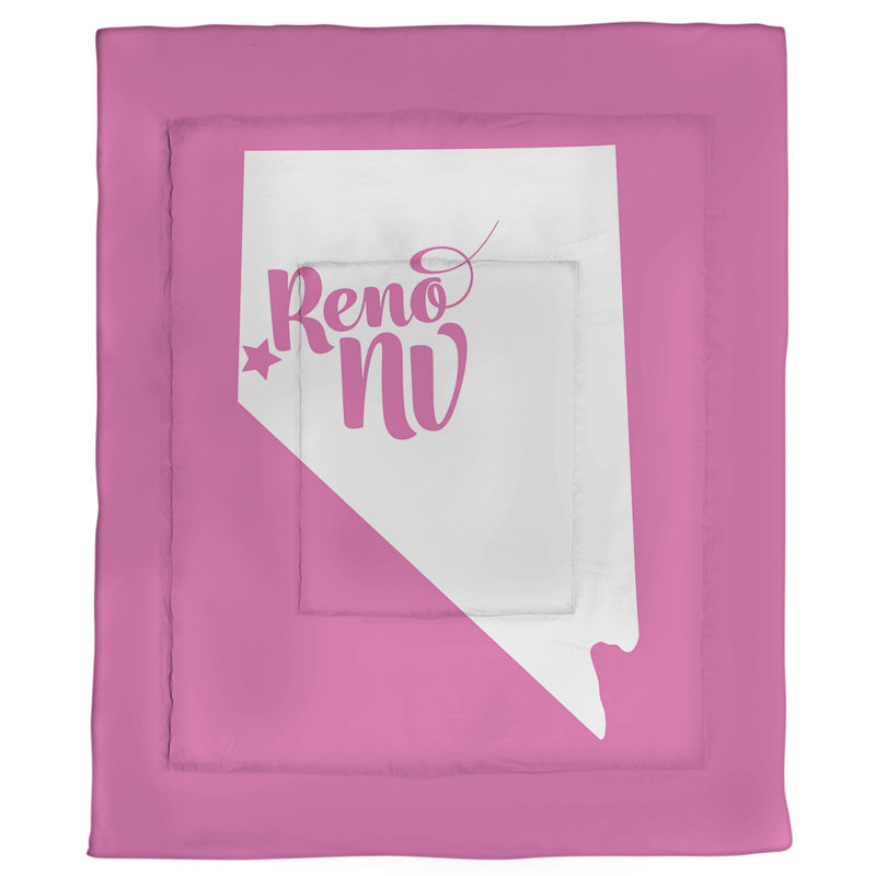 Nevada Polyester Comforter, Twin Comforter, Pink