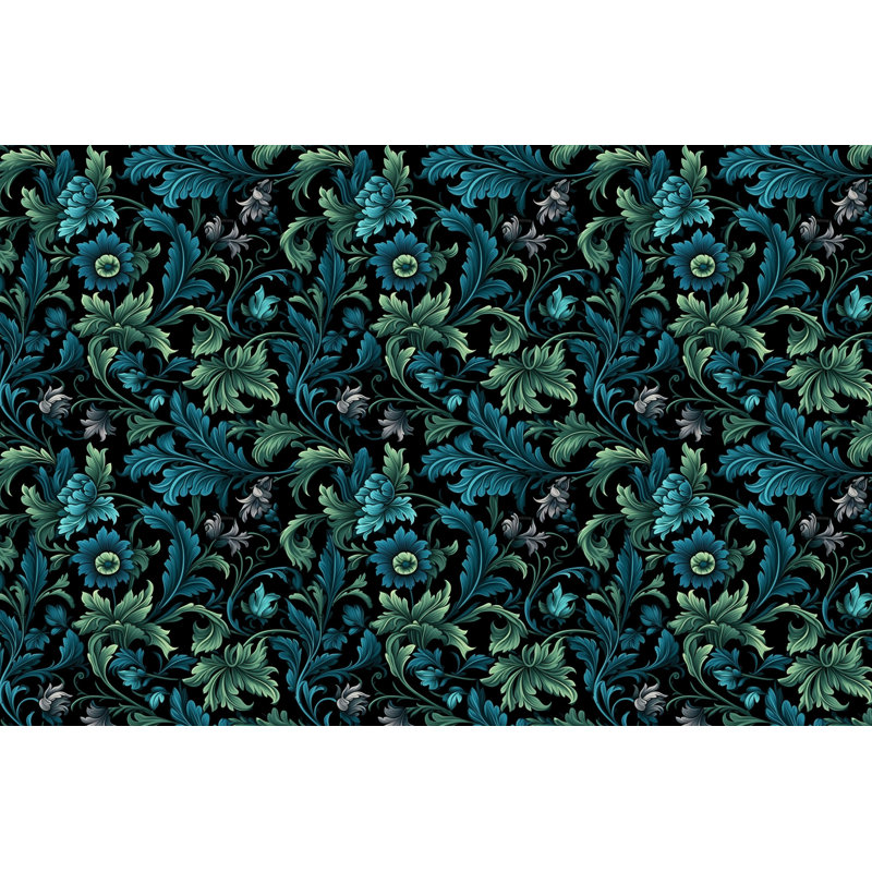 Machine Printed Duvet Cover, Twin Duvet Cover, Black/Navy