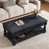 Plateau noir antique / base noir antique