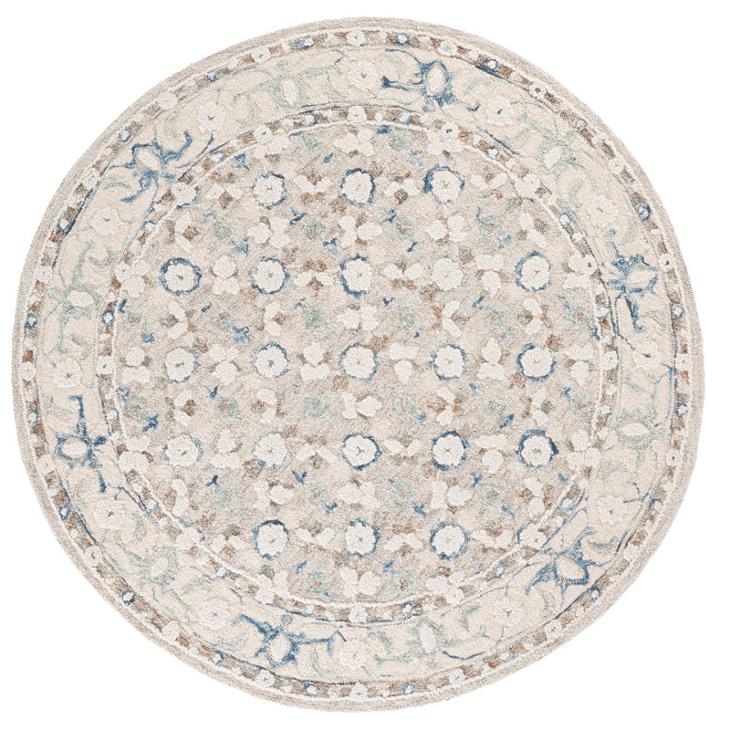Metro 204 Hand Tufted 80% Wool; 20% Cotton Oriental Rug, Round 6'