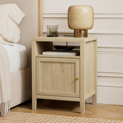 Farmhouse Nightstands With Charging Station Set