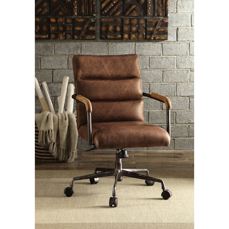 Collection de chaises de bureau Abernathy Retro, Brun