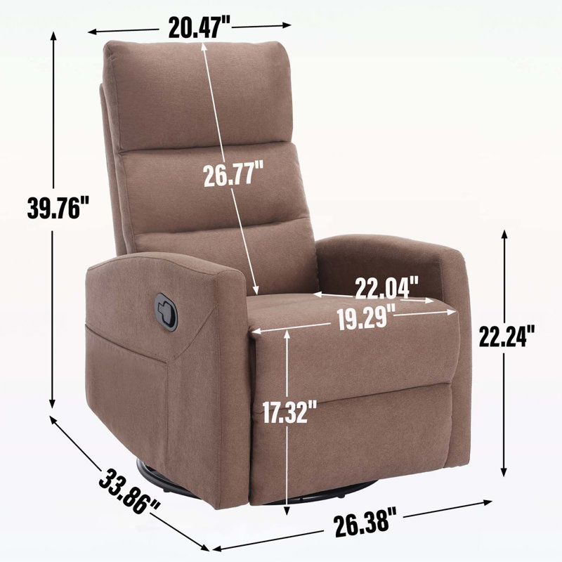 Luxurious Recliner Chair with Advanced Relaxation Technology for Living Room Comfort, Brown