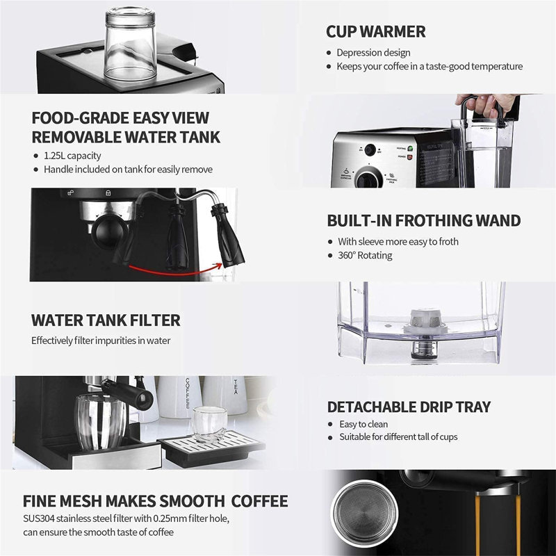 Machine à espresso automatique Nbarthome