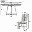 Ensemble de salle à manger rond extensible cinq pièces avec quatre chaises rembourrées-1260876383