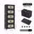 5-Tier Folding Plastic Storage Cabinet with Wheels & Magnetic Doors-1084293749