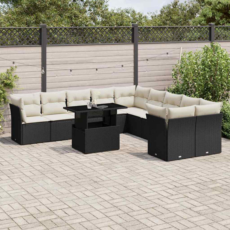 Grand canapé modulaire en rotin PE Vidaxl