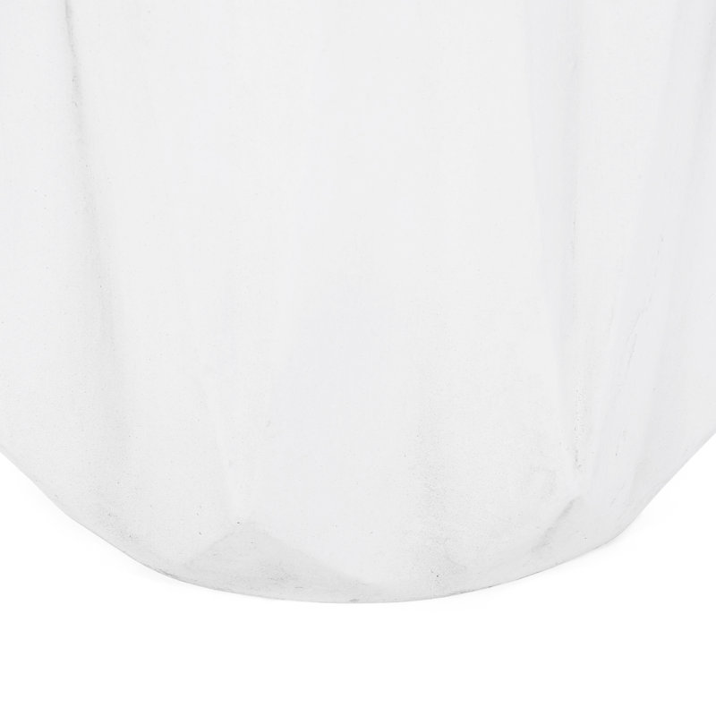 Table d'appoint antique blanche, béton léger, ensemble de 19 po et table élégante