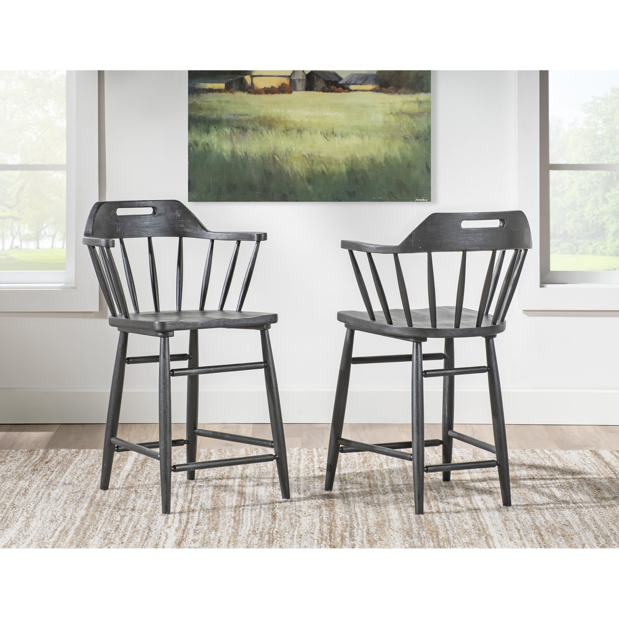 Country Living Counter Height Chair, Black