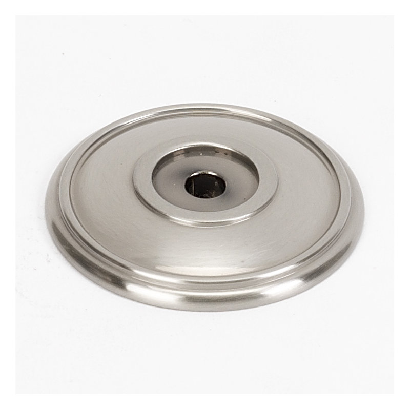 Traditional Brass Rose / Rosette, Satin Nickel, 3.3"H x 3.35 W x 1"D