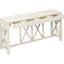 Table d'entrée de 60 po, placage en bois, 4 tiroirs, conception ouverte entrecroisée, base console-371147998