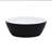 Dowell 59.1'' x 29.5'' Matte Black Acrylic Oval Freestanding Soaking Bathtub - 75-Gallon Deep Soak with Center Drain-101799888