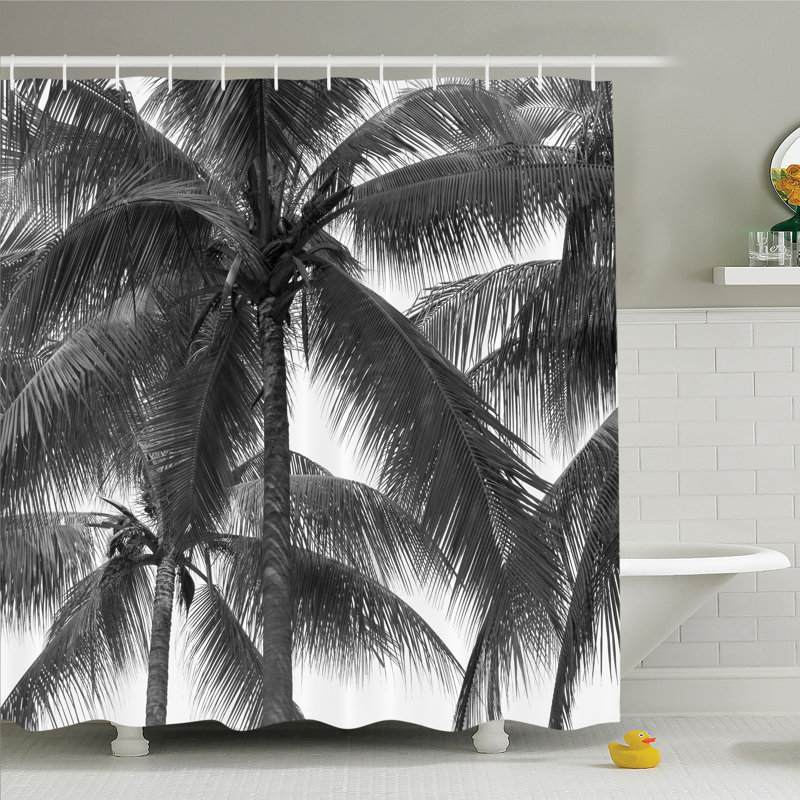 Ensemble de rideau de douche James-Martin Palm Tree, H 75 po x l 69 po