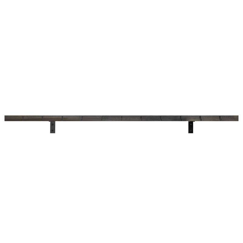 Rayne Plate Display Shelves With Hooks, 72/3/2, Carbon Gray