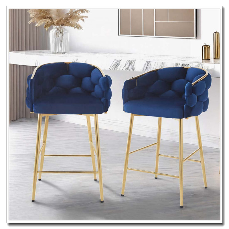 Tabouret de bar 28 po, Bleu