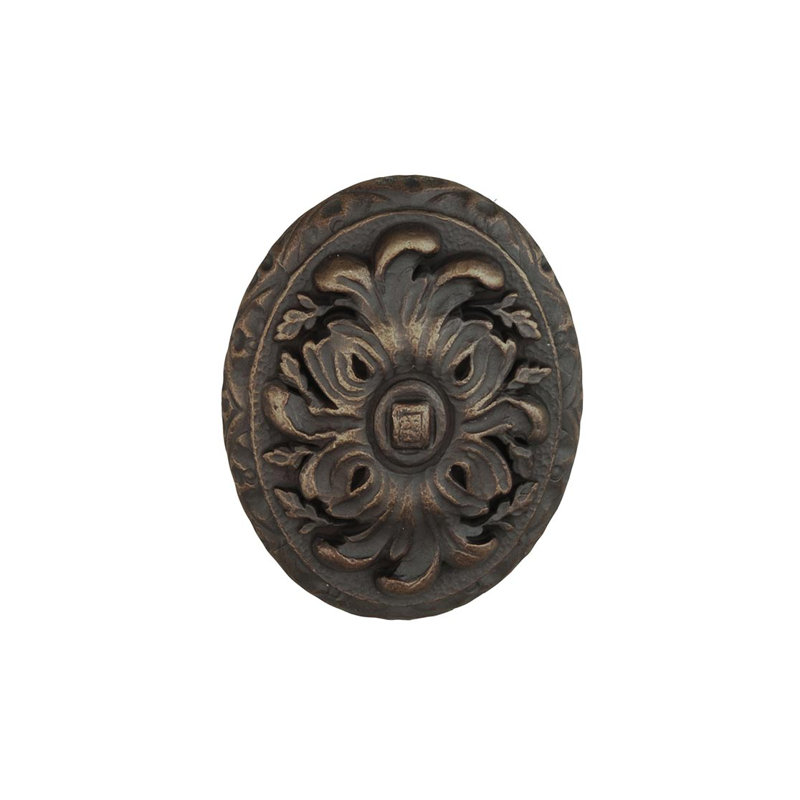 Poignée ovale surdimensionnée de 2 1/4 po Chateau Royale, Bronze ancien