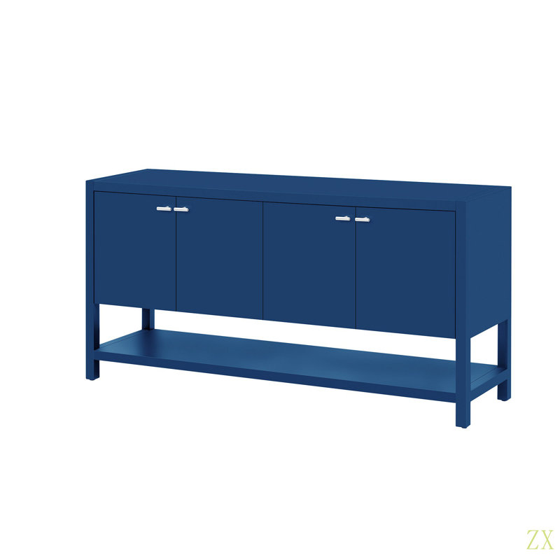 Console fonctionnelle avec beaucoup de rangement, idéale pour le bureau, l'entrée et le salon