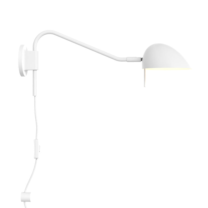 Serge 1 - Light Armed Sconce, Matte White