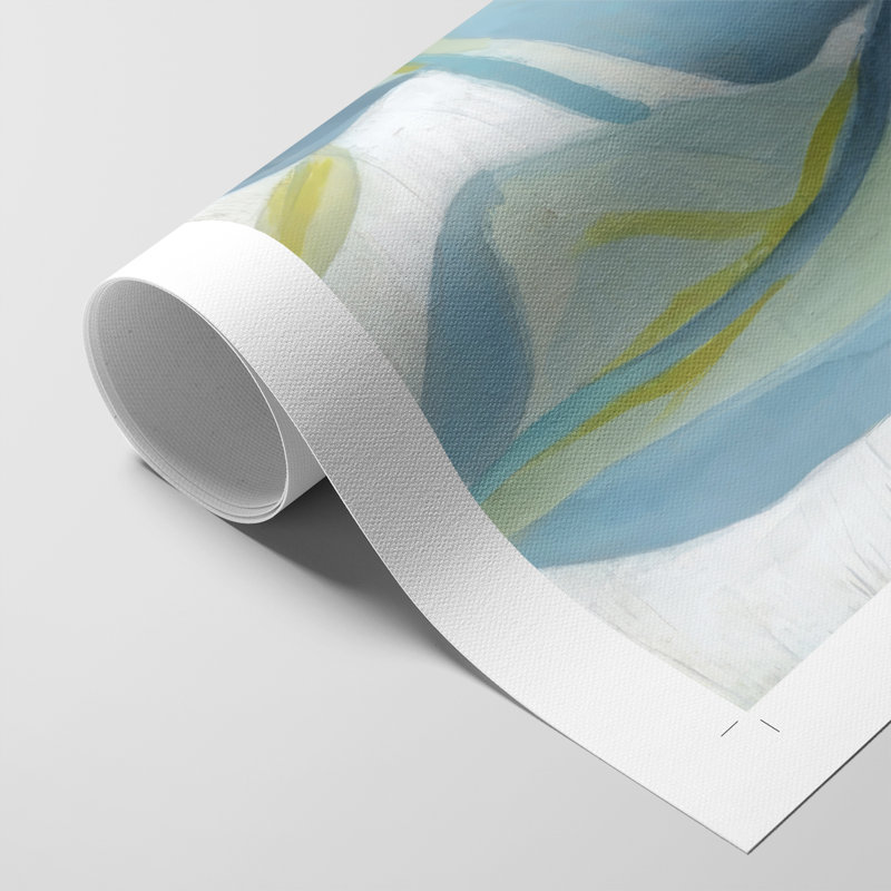 Feuilles aqua tropicales I - impression sur toile seulement - NON-CADRE, H 18 po x l 12 po