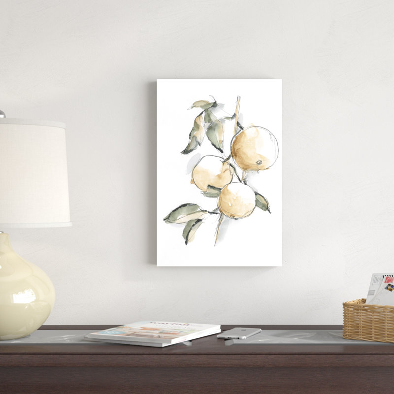 Aquarelle fruit contour II, H 30 po x l 20 po x P 1,25 po