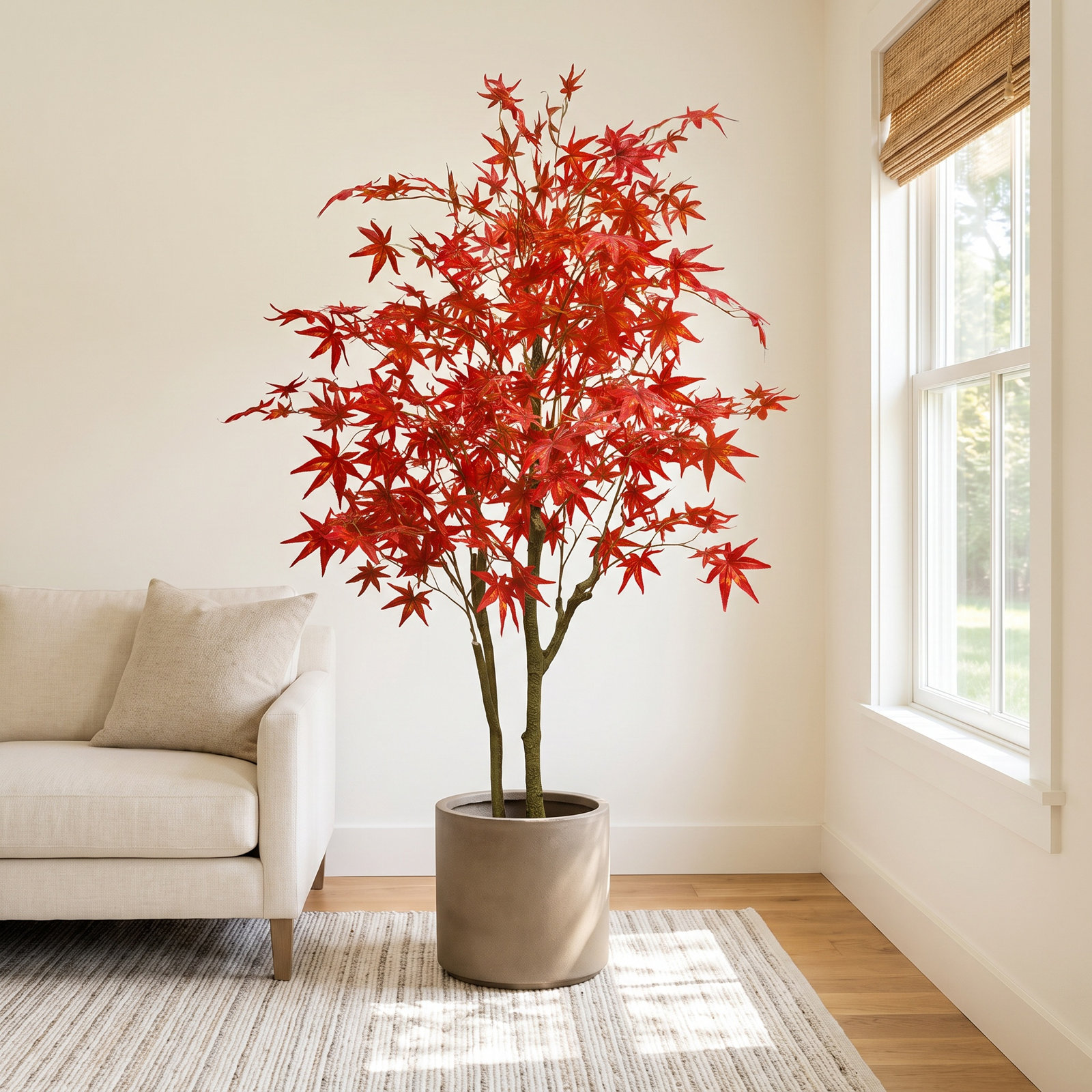 Maple Tree in Pot, 59.06" H x 5.91" W x 5.91" D