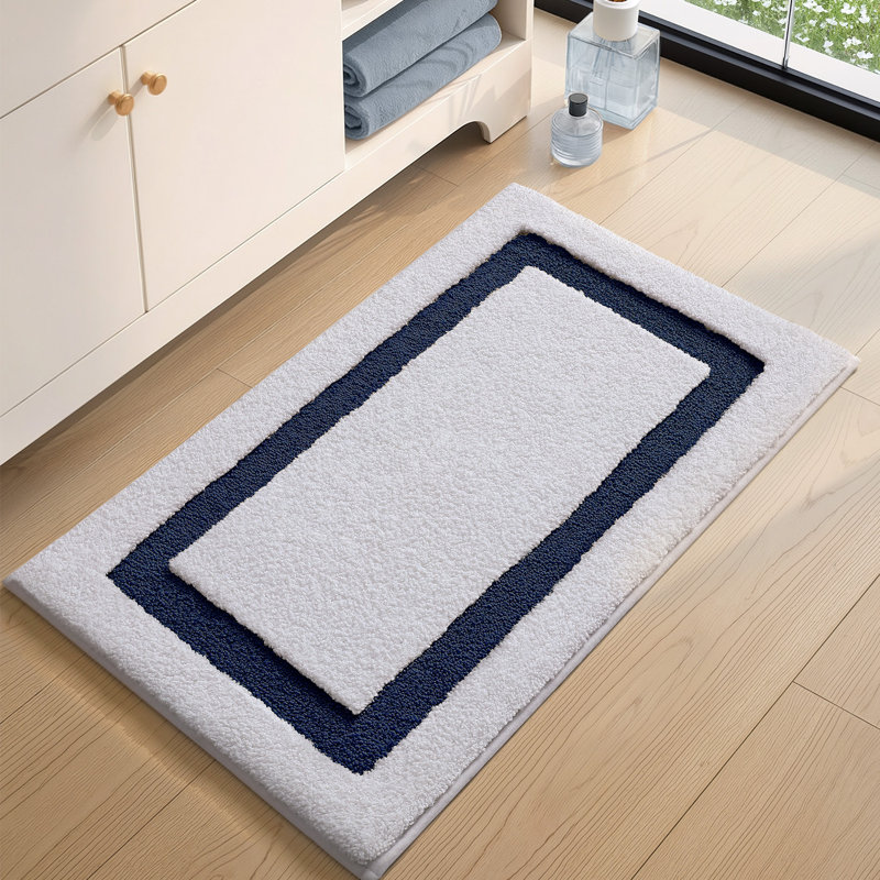Tapis de bain avec envers antidérapant, Blue, 24" W x 36" L