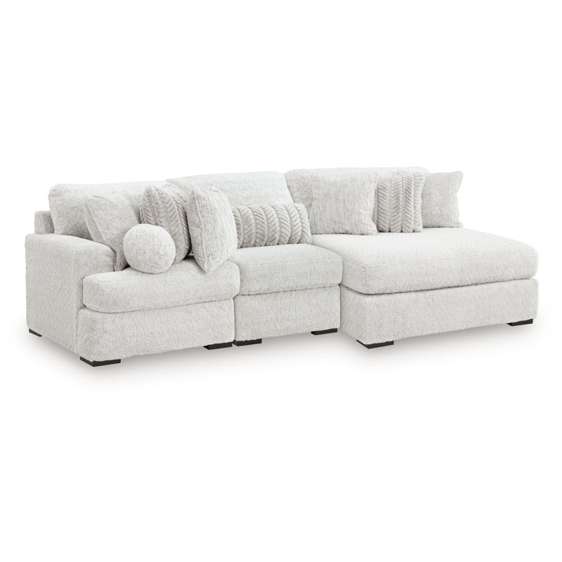 Canapé modulaire 3 pièces avec méridienne Cuddle, Orienté à droite
