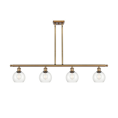 Luminaire suspendu linéaire à 4 lumières pour îlot de cuisine Cindi