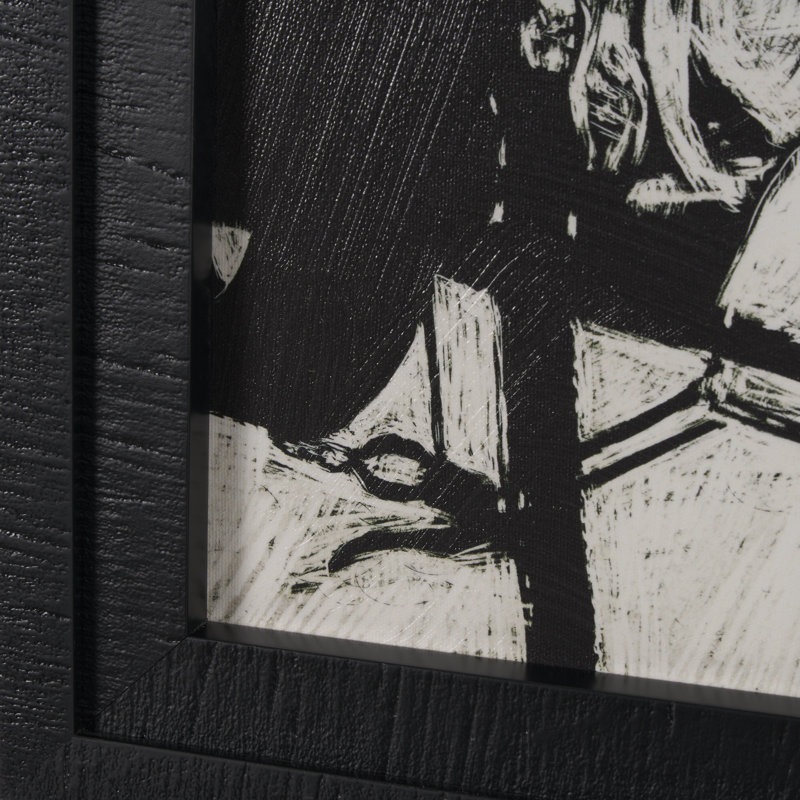 «Saddled Up II» par Studio, reproduction d'art encadrée à la main, En selle II