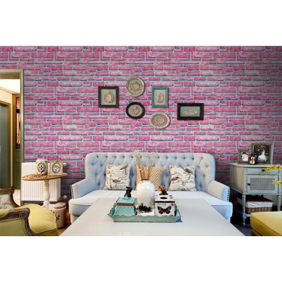 Panneau mural 3D rouge 28 po x 30 po pelez et collez (paquet de 10)