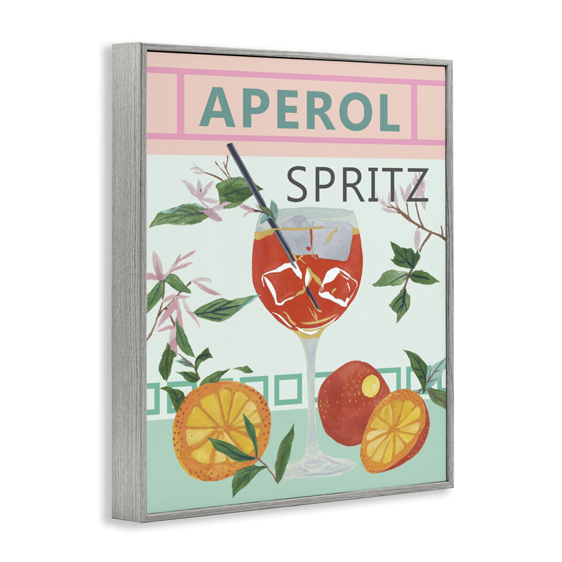  «Aperol Tropical Cocktail», estampe numérique par Melissa Wang, H 14 po x l 11 po, Estampe numérique Farmhouse
