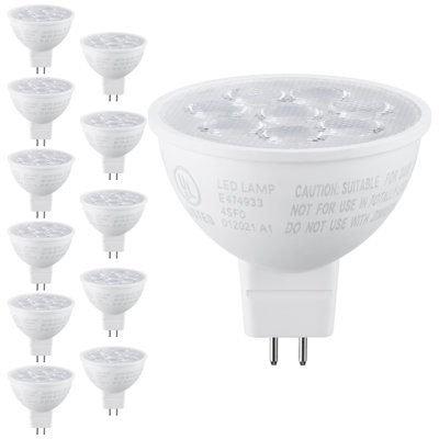 MR16 LED Light Bulb 6.5W (50W Equiv.) Track Spotlight Bulb, GU5.3 Bi-pin Base