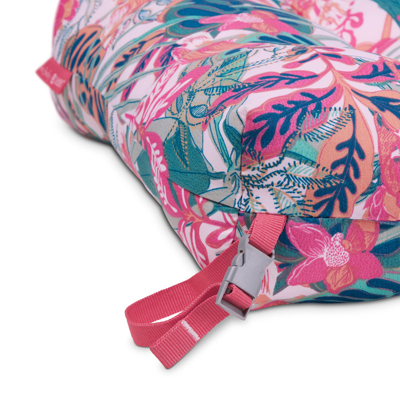 Vera Bradley by Classic Accessories Water-Resistant Patio Chair Cushions, Pink