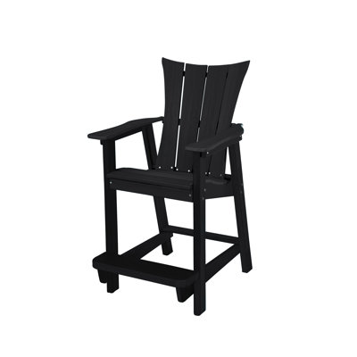 Bonifacio Poly Adirondack Bar Stool Chair, 26" Counter Height
